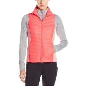 Lucy Womens XS Coral Winter Warrior Down Puffer Vest‎ Warm Athletic Running